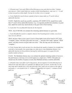 1. (20 points total, 5 pts each) Which of the following are true and