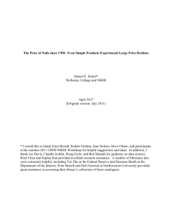 The Price of Nails since 1700: Even Simple Products Experienced