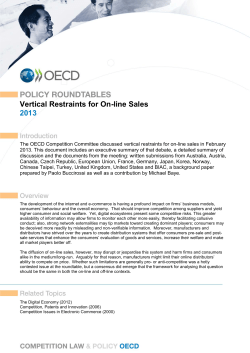 Vertical Restraints for On-line Sales