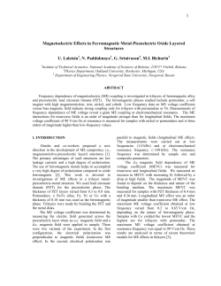 1 Magnetoelectric Effects in Ferromagnetic Metal