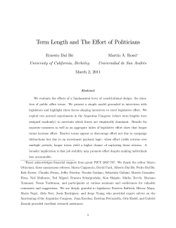 Term Length and The Effort of Politicians
