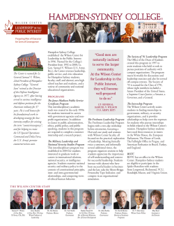 The Wilson Center for Leadership in the Public Interest