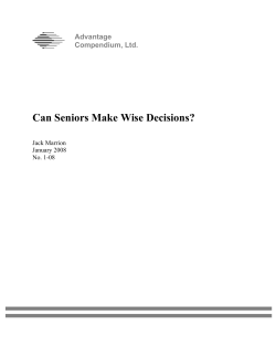Can Seniors Make Wise Decisions?