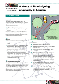 A study of Road signing angularity in London
