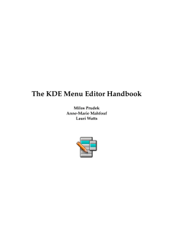 The KDE Menu Editor Handbook - KDE Documentation