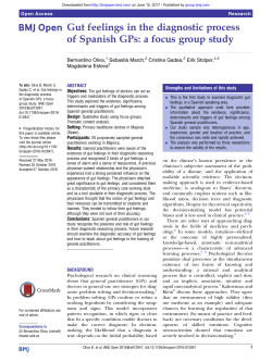 Gut feelings in the diagnostic process of Spanish GPs: a