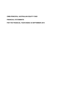 cimb-principal australian equity fund financial statements for the