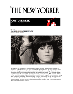 "Can Self-Exposure Be Private?," NewYorker.com, 2