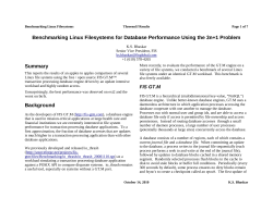 Linux File System Benchmark
