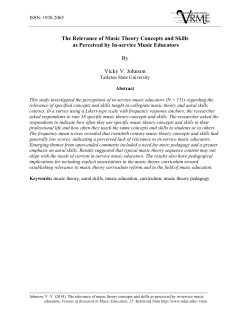 The Relevance of Music Theory Concepts and