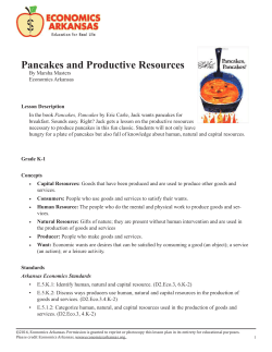Pancakes and Productive Resources