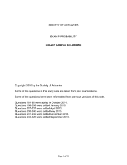 Exam P Sample Solutions