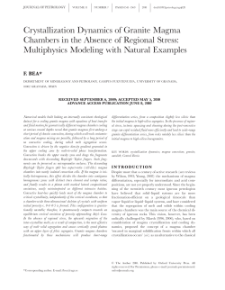Crystallization Dynamics of Granite Magma