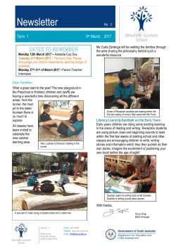 9th March 2017 - Woodville Gardens School