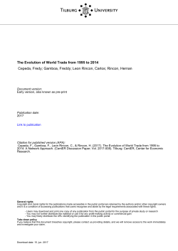 Tilburg University The Evolution of World Trade from 1995 to 2014