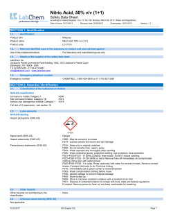 Nitric Acid, 50% v/v (1+1)