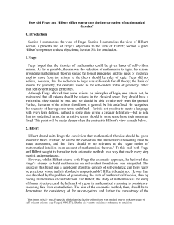 How did Frege and Hilbert differ concerning the
