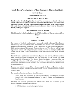 Mark Twain`s Adventures of Tom Sawyer: A Discussion Guide