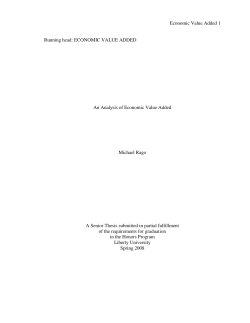 An Analysis of Economic Value Added