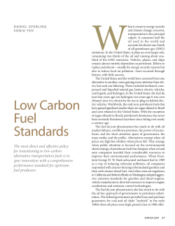 Low carbon fuel standards