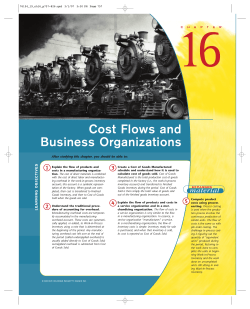 Cost Flows and Business Organizations