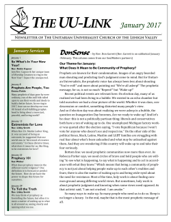 Jan-2017 - Unitarian Universalist Church of the Lehigh Valley
