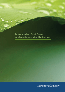 An Australian cost curve for greenhouse gas reduction