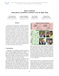 Spoken Attributes - The Computer Vision Foundation