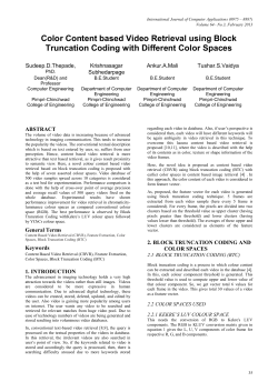 Color Content based Video Retrieval using