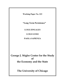 George J. Stigler Center for the Study of the Economy and the State