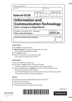 Question Paper - Calder High School