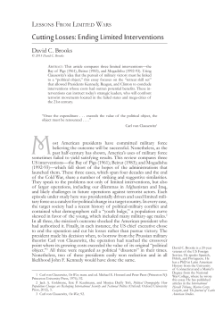 Cutting Losses: Ending Limited Interventions