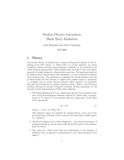 Modern Physics Laboratory Black Body Radiation