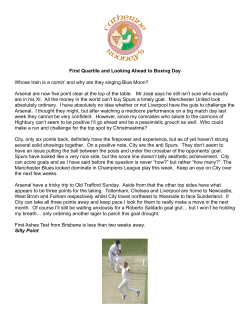 First Quartile and Looking Ahead to Boxing Day