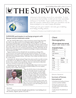 November - Survivors of Torture, International