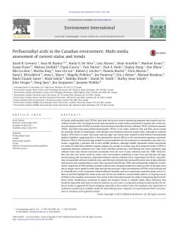 Perfluoroalkyl acids in the Canadian environment: Multi