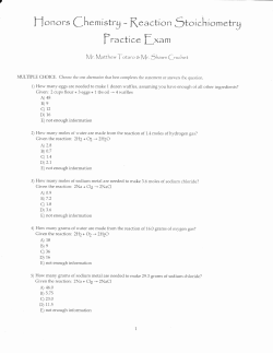Reaction Stoichiometry