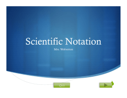 Scientific Notation