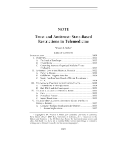 State-Based Restrictions in Telemedicine