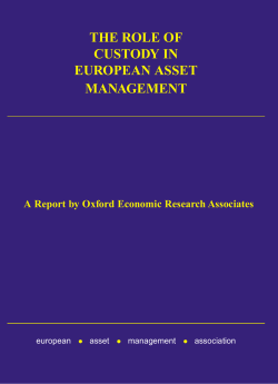 the role of custody in european asset management