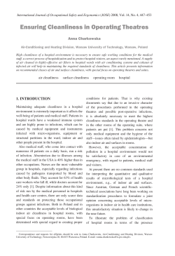 Ensuring Cleanliness in Operating Theatres