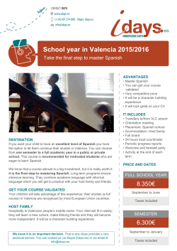 School year in Valencia 2015/2016