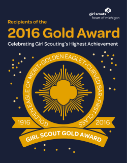 2016 Gold Award Yearbook  - Girl Scouts Heart of Michigan