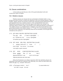 16. Clause combinations