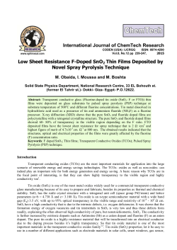 Full Text PDF - International Journal of ChemTech Research