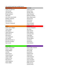 5th and 6th Grade Flag Football Rosters BUCCANEERS