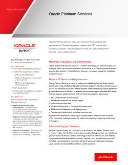 Oracle Platinum Services