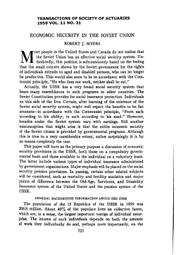 Economic Security in the Soviet Union