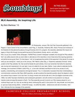 MLK Assembly: An Inspiring Life