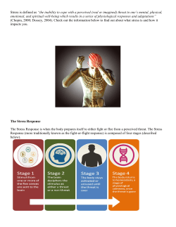 Stress is defined as - Tufts University School of Medicine